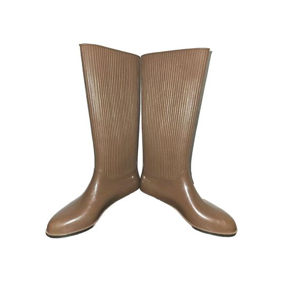 LIZA RIGON Vintage Rubber Rain Boots 1970's Size 6/36 Made In Italy - Picture 3 of 16